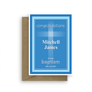 baptism card boy blue lines cross cht003b card