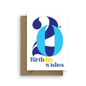20th birthday card for him blue bth288 card