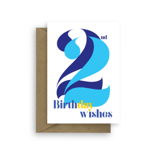 22nd birthday card for him blue bth290 card