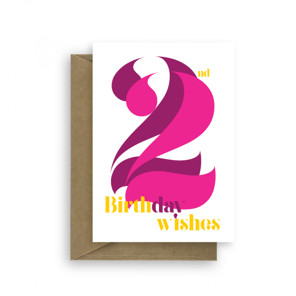 22nd birthday wishes card for girl pink bth300 card