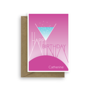 birthday card for her edit name pink celebration bth263 card