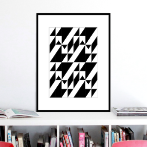 black and white stairs illusion print stuartconcepts p0028 black frame