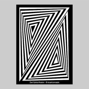 zed optical illusion print stuartconcepts p0026 artwork