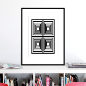 vertigo 1 optical illusion print stuartconcepts p0029 black frame