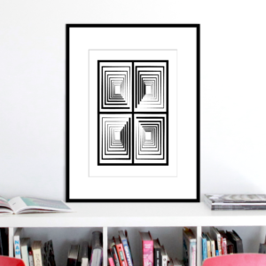 vertigo 2 optical illusion print stuartconcepts p0030 black frame