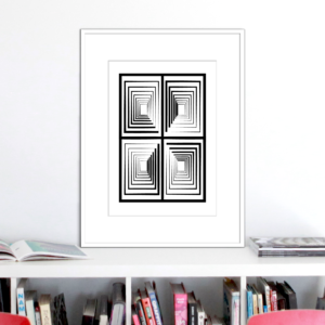 vertigo 2 optical illusion print stuartconcepts p0030 white frame