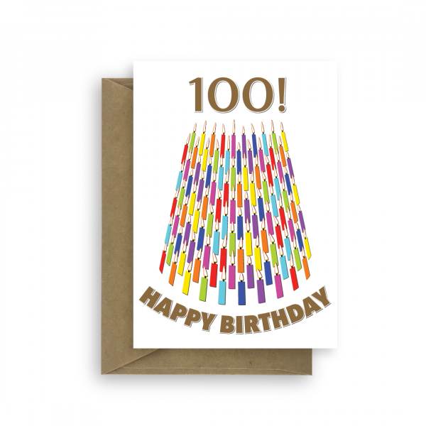 100 candles birthday card for him or her bth275 card