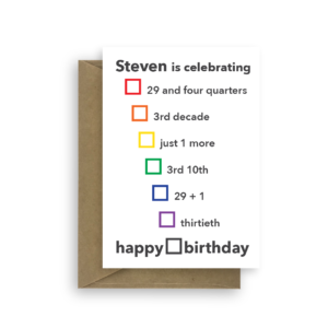 30th birthday card for her edit name choices bth392 card