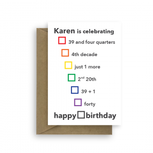 40th birthday card for her edit name choices bth390 card