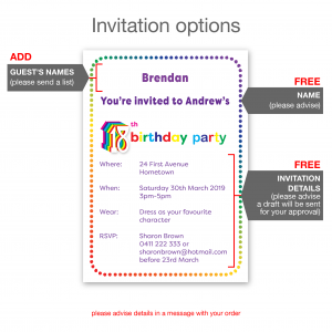 18th birthday invitation inv018 invite details new