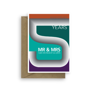 5th wedding anniversary 5 years ann022 card