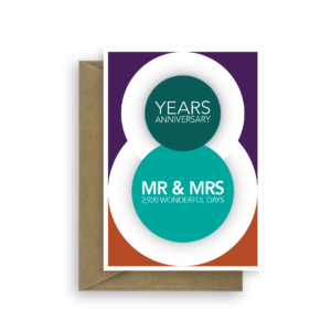 8th wedding anniversary 8 years ann027 card