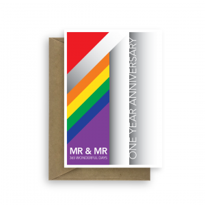 gay 1st anniversary card ann025 card