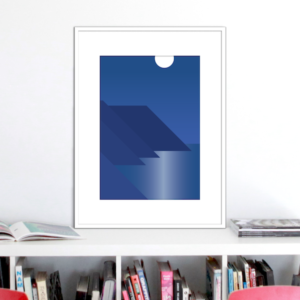 moonlight coast print stuartconcepts p0039 white frame