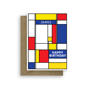 birthday card edit name mondrian bth428 card