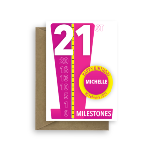 milestones 21st birthday card for her bth451 card