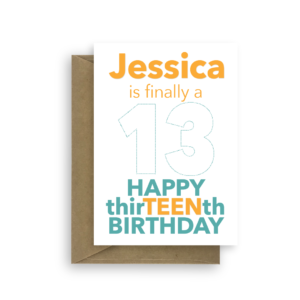 13th birthday card finally a teen bth465 card