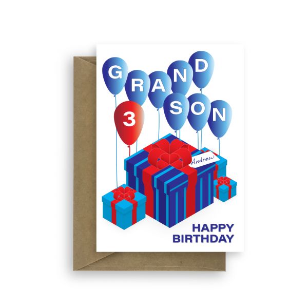 grandson birthday card presents bb047 card