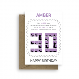 30th birthday card for her steps bb051 card