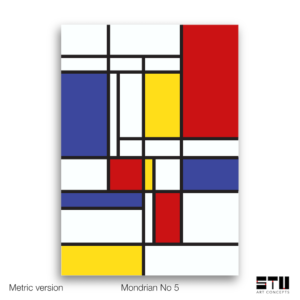 pp001 mondrian No 5 artwork metric sac