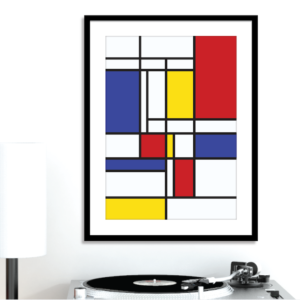 pp001 mondrian no 5 print scene 02 with mount