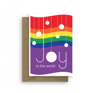 gay christmas card joy to the world chs052 card