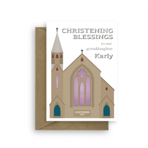 christening blessings card church granddaughter cht030 card
