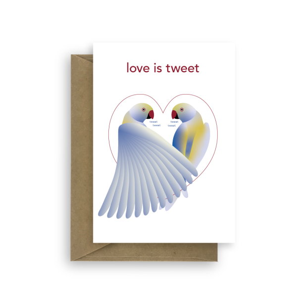 love is tweet valentine card val032 card