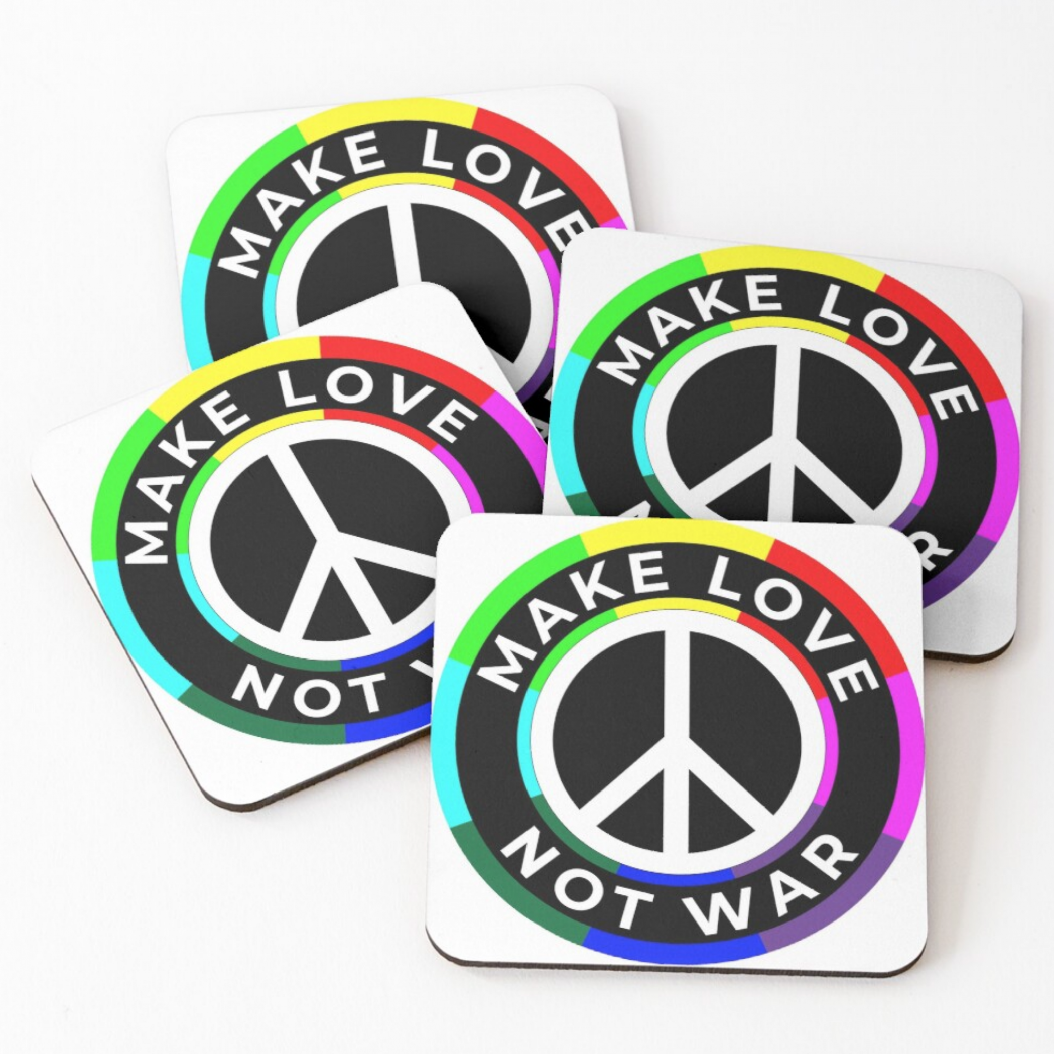 Make Love Not War - coasters