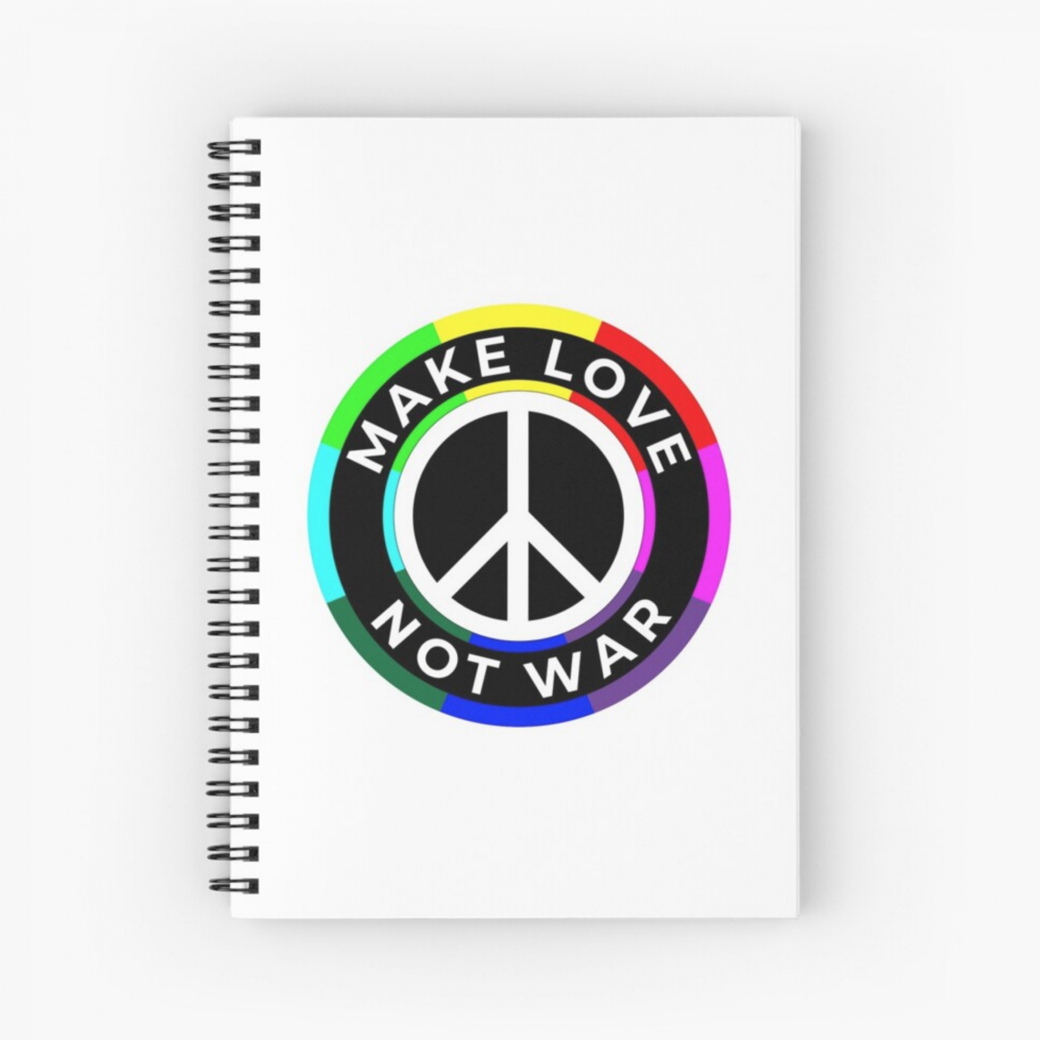 Make Love Not War - spiral notebook