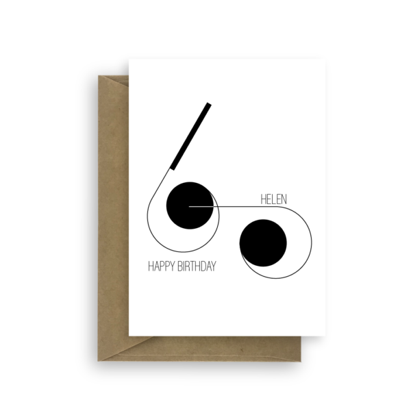 60th birthday card minimalist bb042 card