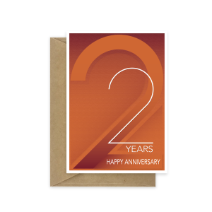 2nd wedding anniversary card graphics ann041