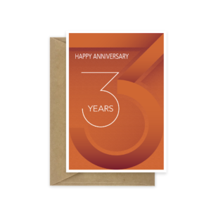 3rd wedding anniversary card ann042