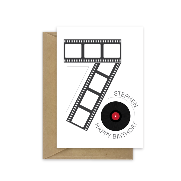 70th birthday card movie theme name bb087