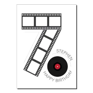 70th birthday card movie theme name bb087