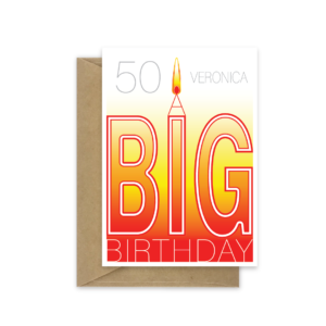 A BIG birthday card Age Name bth335