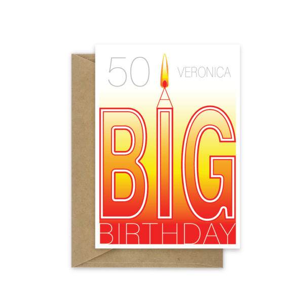 A BIG birthday card Age Name bth335