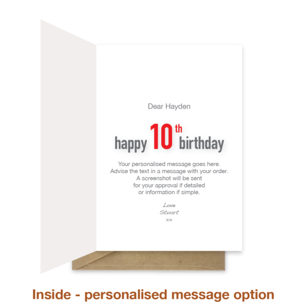 10th birthday card - Level up Name - Image 4