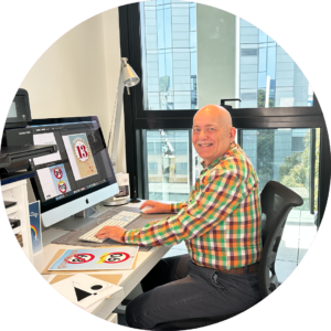 Picture of Stuart in his studio