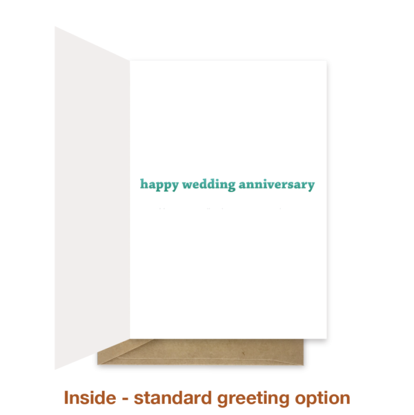 Standard greeting inside wedding anniversary card ann017