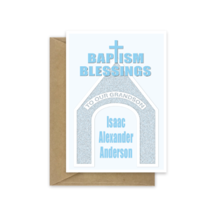 baptism card for boy church name cht033