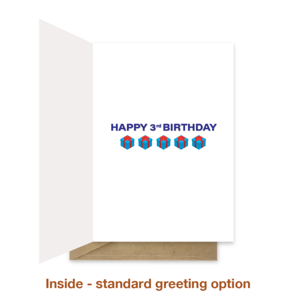 Standard greeting inside grandson birthday card bb047