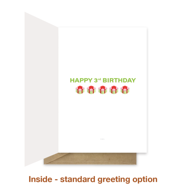 Standard greeting inside granddaughter birthday card bb048