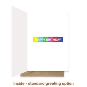 Standard greeting inside TV birthday card bb067