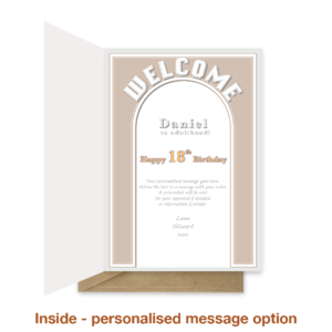 Personalised message inside 18th birthday card bth174