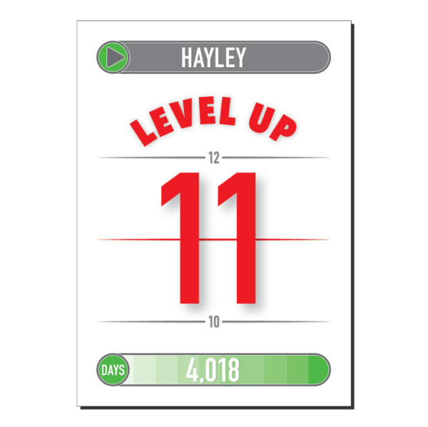 11th birthday card level up bth425