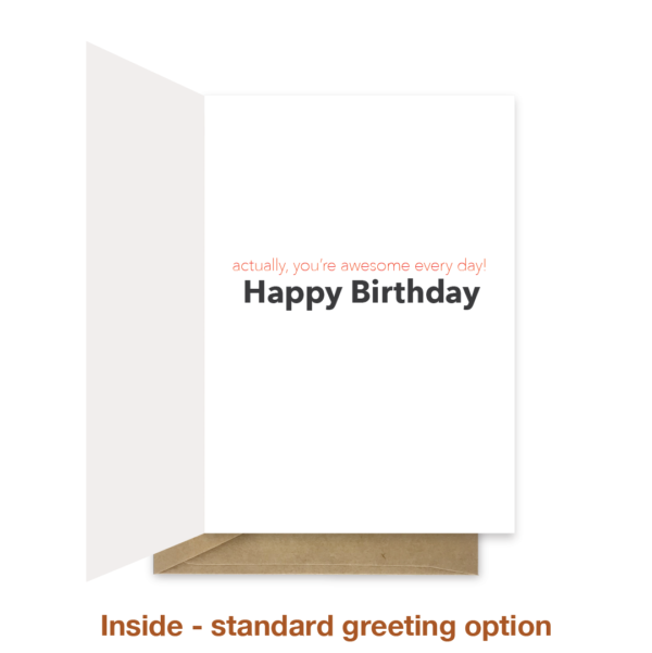 Standard greeting inside dad birthday card bth466