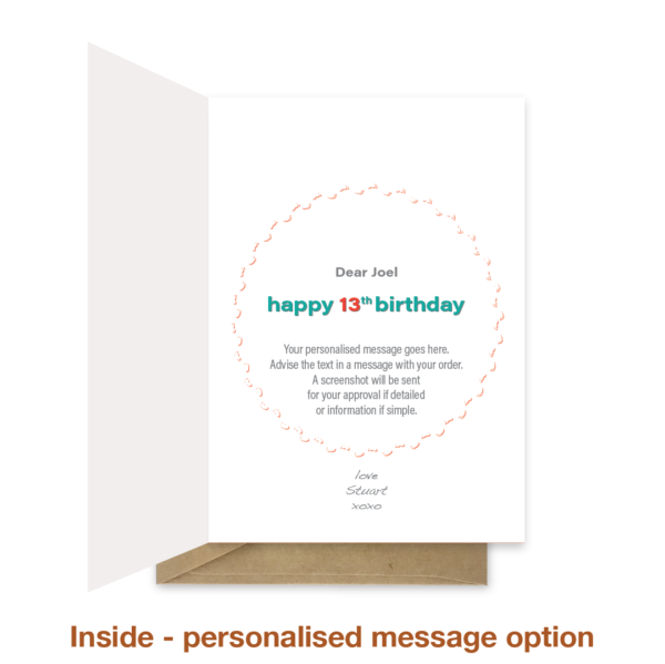 13th birthday card - Tiny Feet Statistics - Image 4