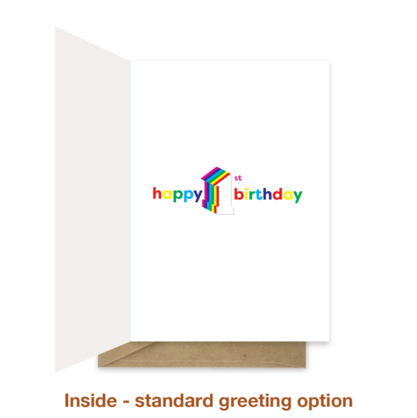 Standard greeting inside 2nd birthday card bth502