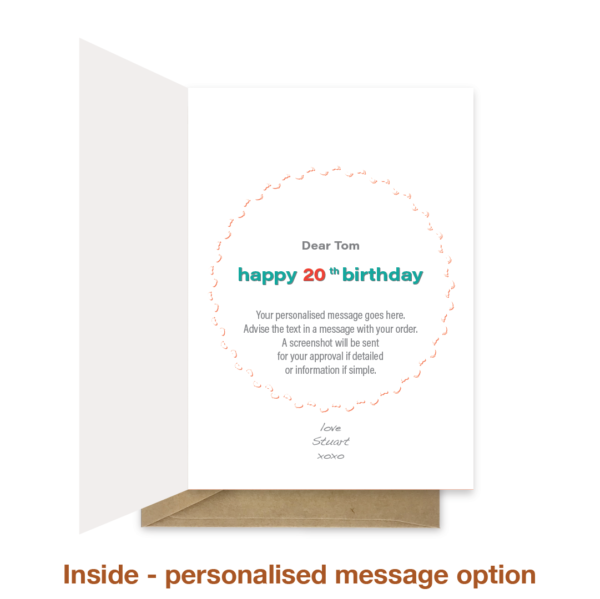 20th birthday card - Tiny Feet Statistics - Image 3